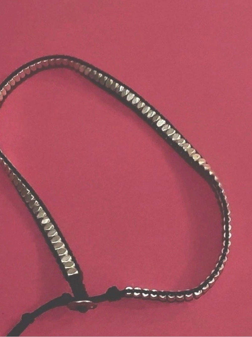 Stella & Dot Black and Silver Studded Bracelet